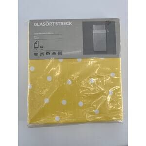 Ikea Glasort Streck Twin Duvet Cover Yellow Polka Dot 100% Cotton 301.749.75
